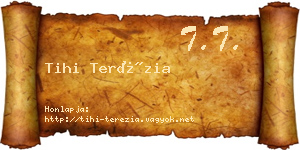 Tihi Terézia névjegykártya